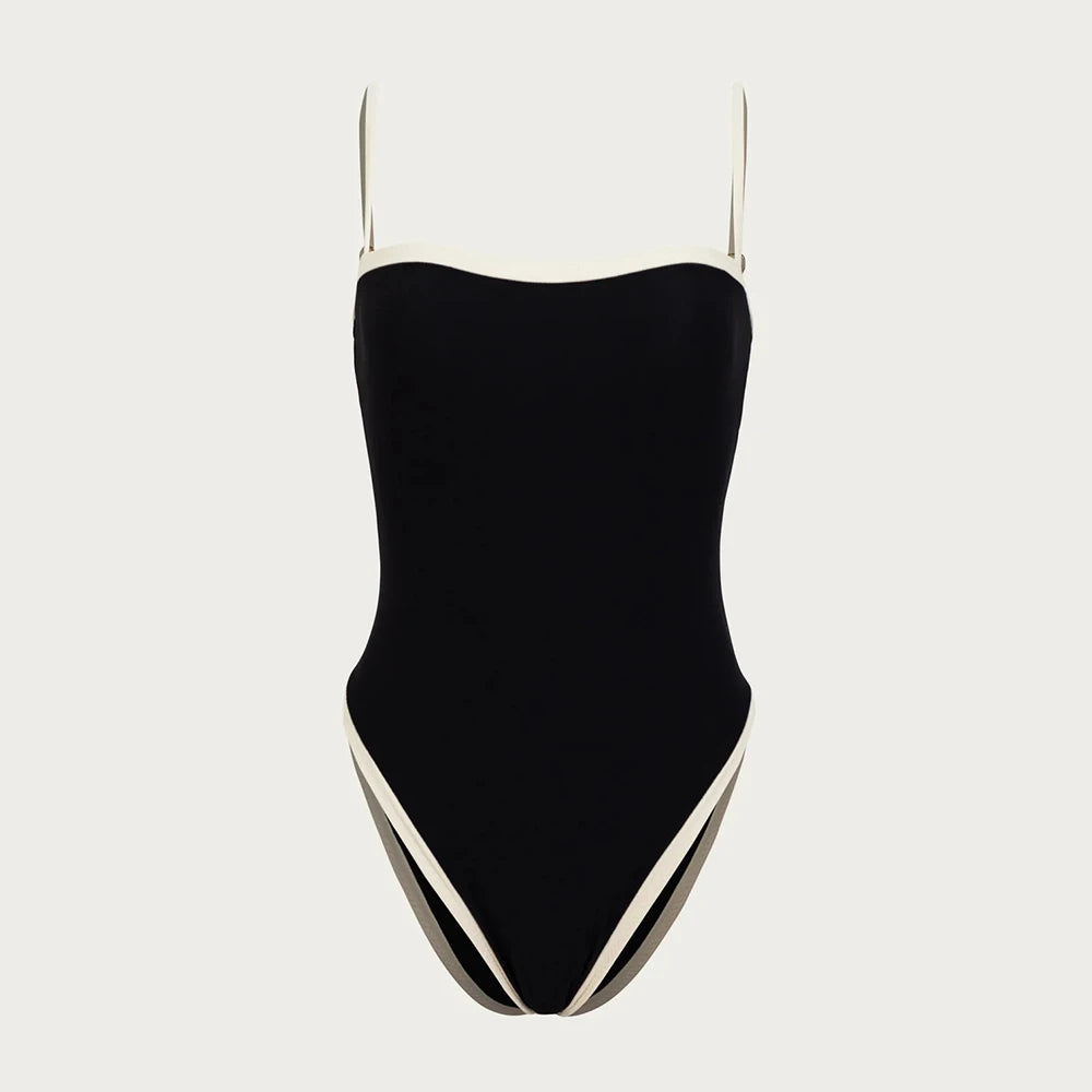 One-Piece Retro Swimsuit 2025