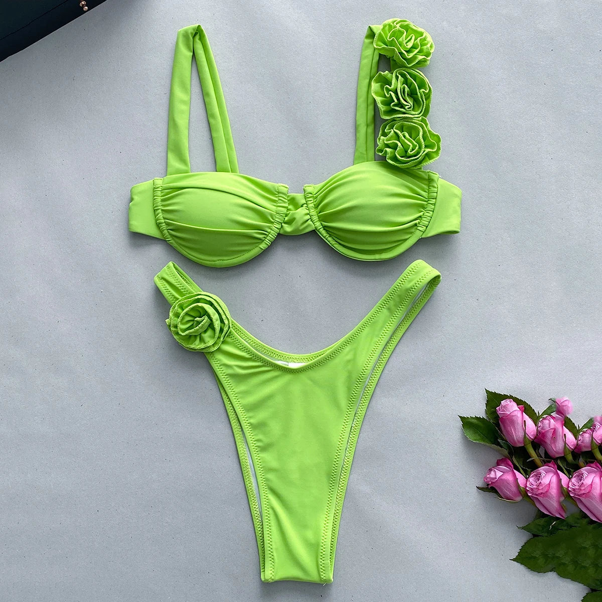 Push-Up Flower Bikini Set 2025