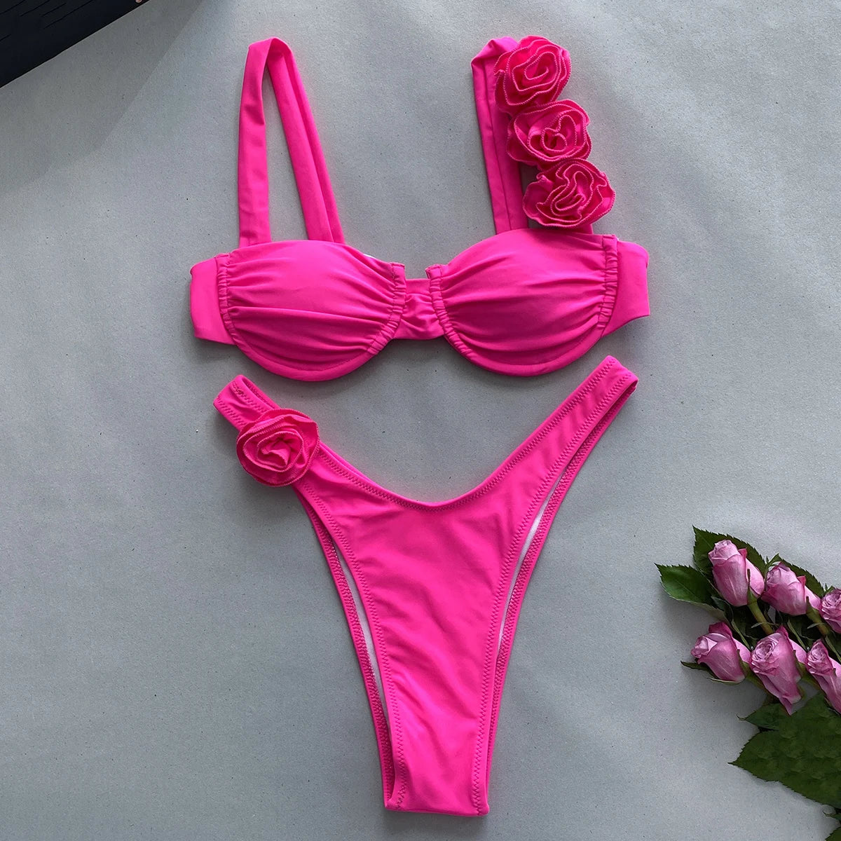 Push-Up Flower Bikini Set 2025